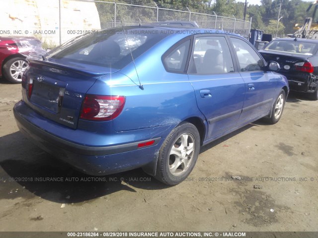 KMHDN56D86U193652 - 2006 HYUNDAI ELANTRA GLS/GT/LIMITED BLUE photo 4