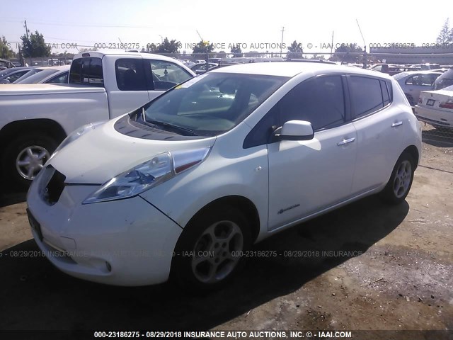 JN1AZ0CP4BT008240 - 2011 NISSAN LEAF SV/SL WHITE photo 2