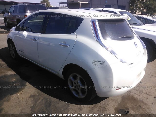 JN1AZ0CP4BT008240 - 2011 NISSAN LEAF SV/SL WHITE photo 3