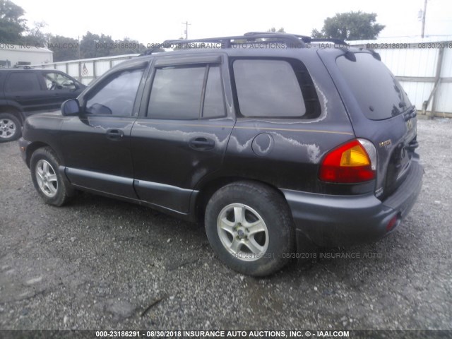 KM8SB82B71U014404 - 2001 HYUNDAI SANTA FE BLACK photo 3