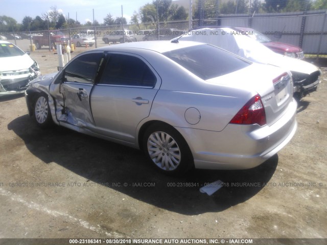 3FADP0L38AR430756 - 2010 FORD FUSION HYBRID SILVER photo 3