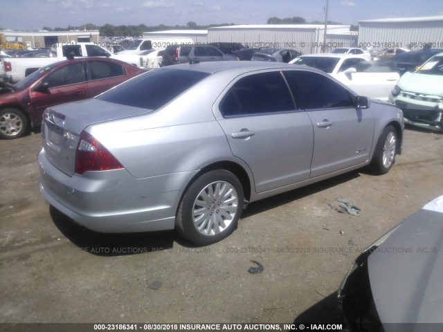 3FADP0L38AR430756 - 2010 FORD FUSION HYBRID SILVER photo 4