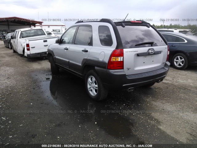 KNDJF723067277234 - 2006 KIA NEW SPORTAGE  SILVER photo 3