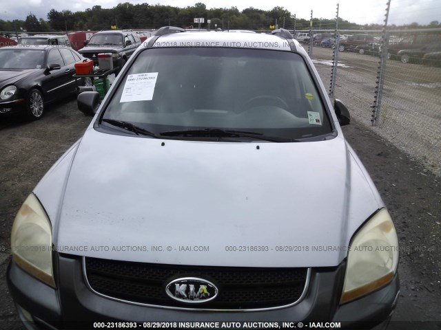 KNDJF723067277234 - 2006 KIA NEW SPORTAGE  SILVER photo 6