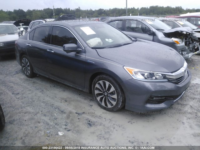 JHMCR6F52HC022020 - 2017 HONDA ACCORD HYBRID/EXL GRAY photo 1