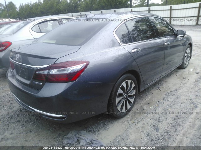 JHMCR6F52HC022020 - 2017 HONDA ACCORD HYBRID/EXL GRAY photo 4