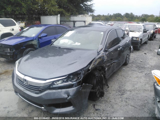 JHMCR6F52HC022020 - 2017 HONDA ACCORD HYBRID/EXL GRAY photo 6