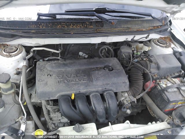 2T1KR32E74C261453 - 2004 TOYOTA COROLLA MATRIX XR WHITE photo 10