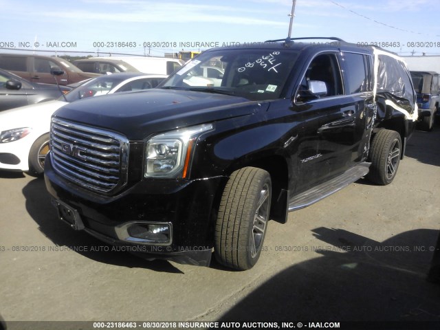 1GKS2GKC8GR177327 - 2016 GMC YUKON XL K1500 SLT BLACK photo 2