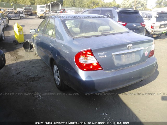 4T1BE32K54U916404 - 2004 TOYOTA CAMRY LE/XLE/SE BLUE photo 3