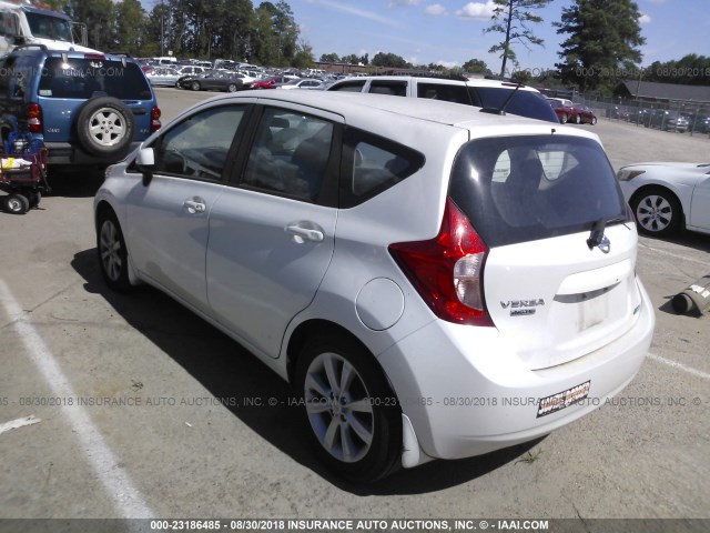 3N1CE2CP7EL368935 - 2014 NISSAN VERSA NOTE S/S PLUS/SV/SL WHITE photo 3