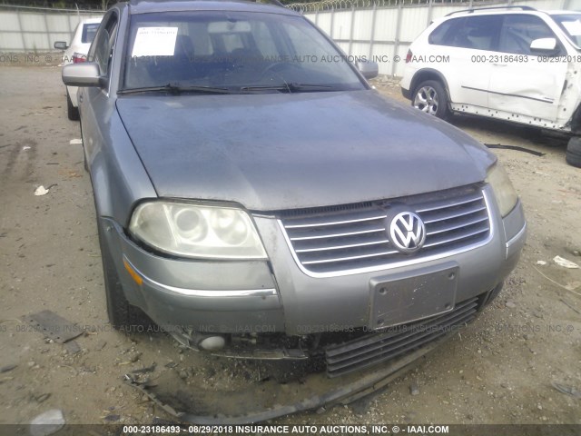 WVWWH63B73E145708 - 2003 VOLKSWAGEN PASSAT GLX GRAY photo 6