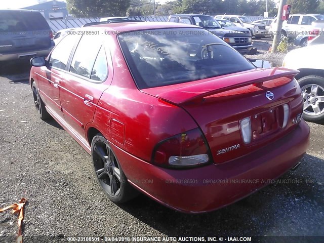 3N1AB51D13L727381 - 2003 NISSAN SENTRA SE-R SPEC V RED photo 3