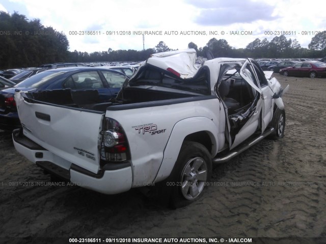 3TMJU62N09M071195 - 2009 TOYOTA TACOMA DOUBLE CAB PRERUNNER WHITE photo 4