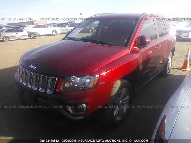 1C4NJDEBXGD663454 - 2016 JEEP COMPASS LATITUDE 红色 照片 2