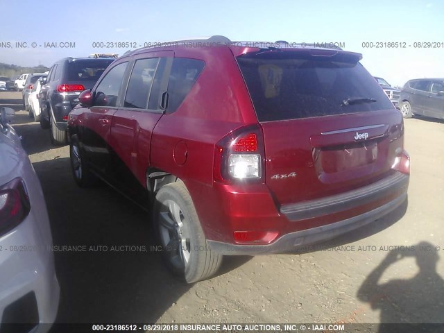 1C4NJDEBXGD663454 - 2016 JEEP COMPASS LATITUDE 红色 照片 3