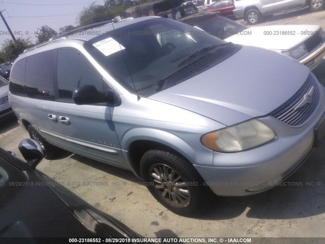 2C8GP64LX1R330946 - 2001 CHRYSLER TOWN & COUNTRY LIMITED BLUE photo 1