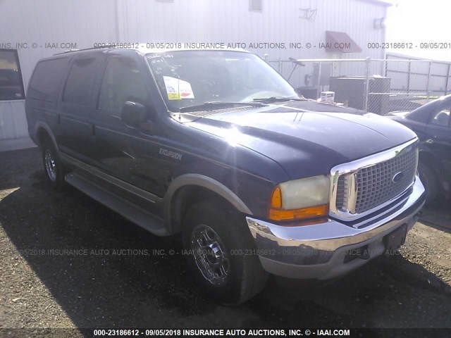 1FMNU42SX1EA56088 - 2001 FORD EXCURSION LIMITED Dark Blue photo 1