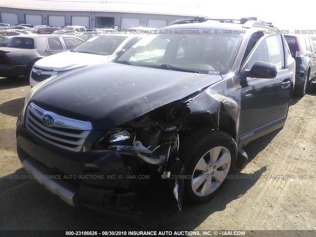 4S4BRCLC6B3333256 - 2011 SUBARU OUTBACK 2.5I LIMITED BLACK photo 2