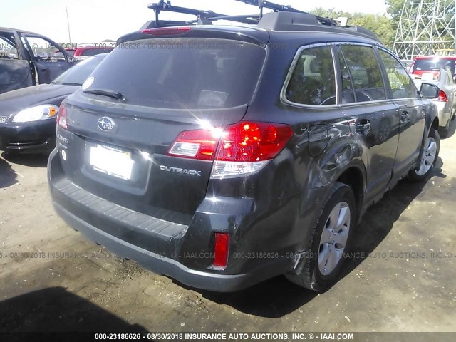 4S4BRCLC6B3333256 - 2011 SUBARU OUTBACK 2.5I LIMITED BLACK photo 4