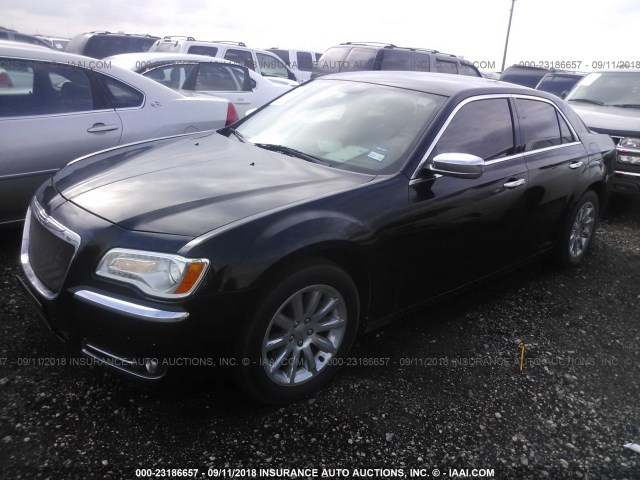 2C3CA5CG1BH594472 - 2011 CHRYSLER 300 LIMITED BLACK photo 2