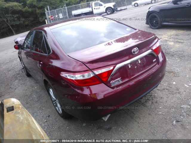 4T1BF1FK6GU574574 - 2016 TOYOTA CAMRY LE/XLE/SE/XSE RED photo 3