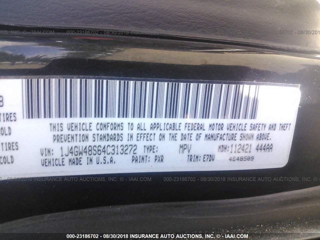 1J4GW48S64C313272 - 2004 JEEP GRAND CHEROKEE LAREDO/COLUMBIA/FREEDOM 黑色 照片 9