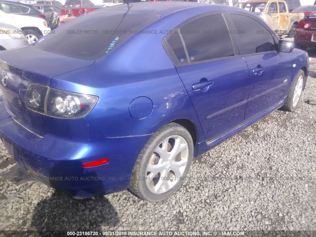 JM1BK323271764724 - 2007 MAZDA 3 S BLUE photo 4