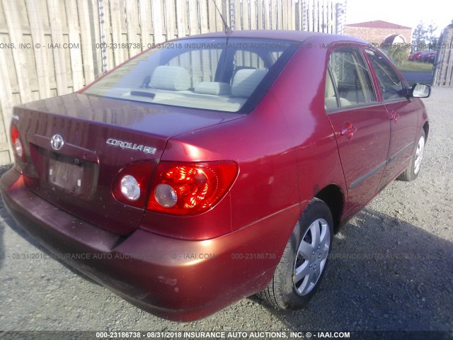 1NXBR32E76Z586363 - 2006 TOYOTA COROLLA CE/LE/S MAROON photo 4