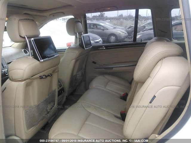 4JGBF7BE2CA766377 - 2012 MERCEDES-BENZ GL 450 4MATIC WHITE photo 8