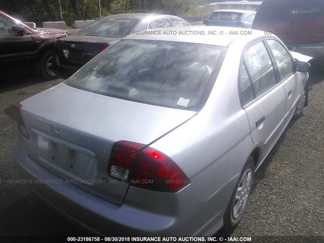 2HGES16324H543862 - 2004 HONDA CIVIC DX VP SILVER photo 4