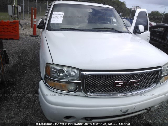 1GKFK66U56J145866 - 2006 GMC YUKON XL DENALI WHITE photo 6