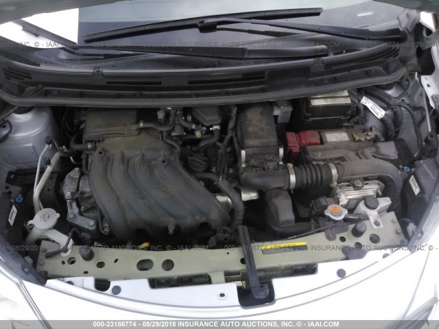 3N1CE2CP1FL412431 - 2015 NISSAN VERSA NOTE S/S PLUS/SV/SL/SR SILVER photo 10