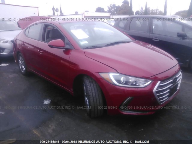 KMHD84LF9JU601298 - 2018 HYUNDAI ELANTRA SEL/VALUE/LIMITED RED photo 1