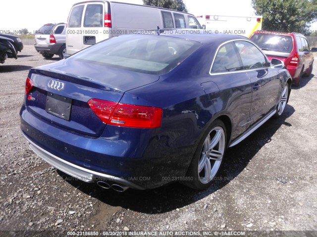 WAUCGAFR6DA030069 - 2013 AUDI S5 PREMIUM PLUS BLUE photo 4