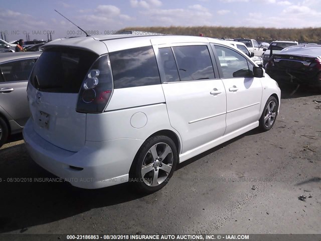 JM1CR29L470158363 - 2007 MAZDA 5 WHITE photo 4