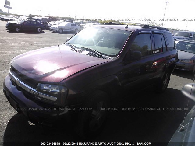 1GNDT13SX52148073 - 2005 CHEVROLET TRAILBLAZER LS/LT BURGUNDY photo 2