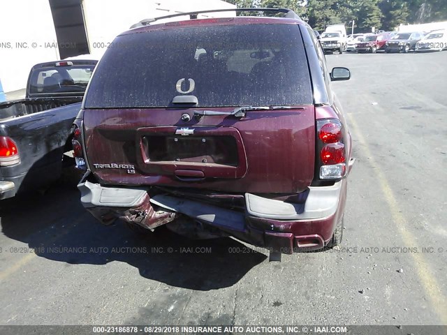 1GNDT13SX52148073 - 2005 CHEVROLET TRAILBLAZER LS/LT BURGUNDY photo 6