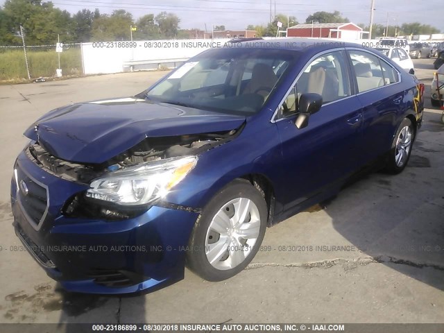 4S3BNBA62F3035848 - 2015 SUBARU LEGACY 2.5I BLUE photo 2