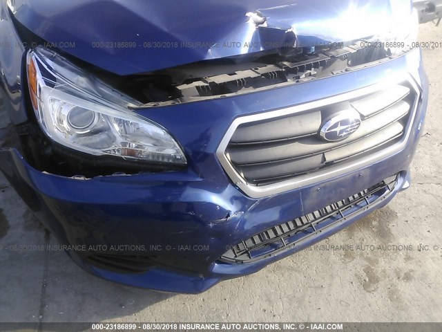 4S3BNBA62F3035848 - 2015 SUBARU LEGACY 2.5I BLUE photo 6