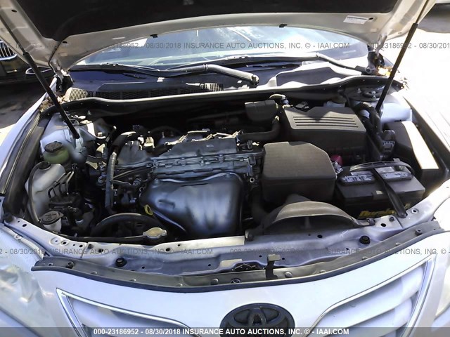 4T4BF3EK7AR077480 - 2010 TOYOTA CAMRY SE/LE/XLE SILVER photo 10