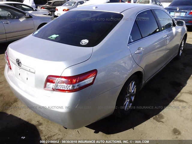 4T4BF3EK7AR077480 - 2010 TOYOTA CAMRY SE/LE/XLE SILVER photo 4