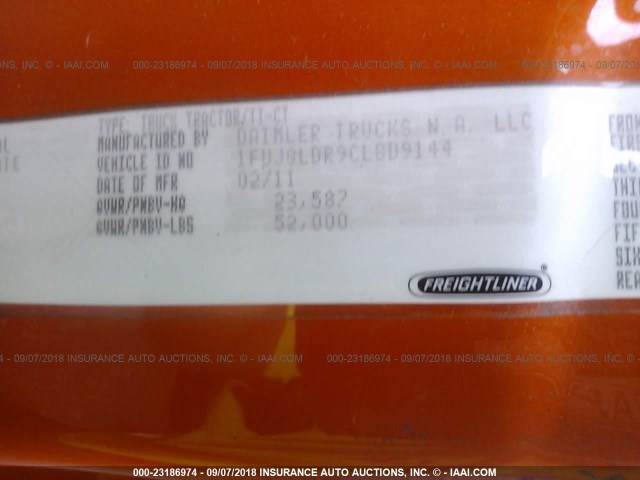 1FUJGLDR9CLBD9144 - 2012 FREIGHTLINER CASCADIA 125  Unknown photo 10