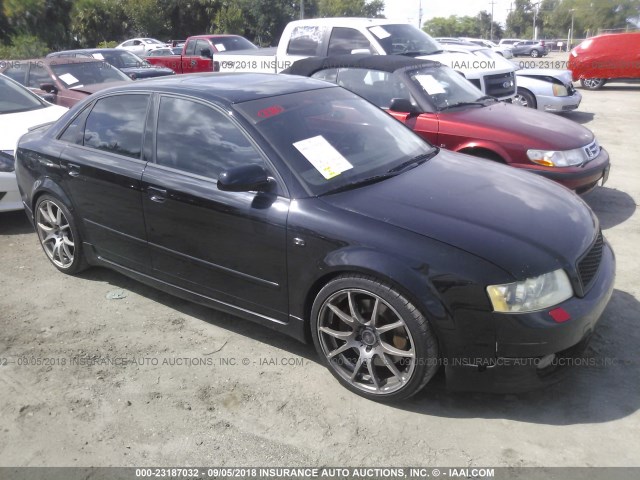 WAULC68E22A314380 - 2002 AUDI A4 1.8T QUATTRO BLACK photo 1