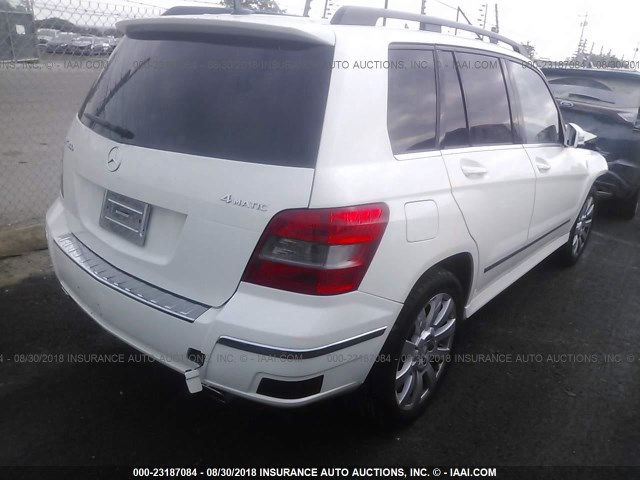 WDCGG8HB5CF735552 - 2012 MERCEDES-BENZ GLK 350 4MATIC WHITE photo 4