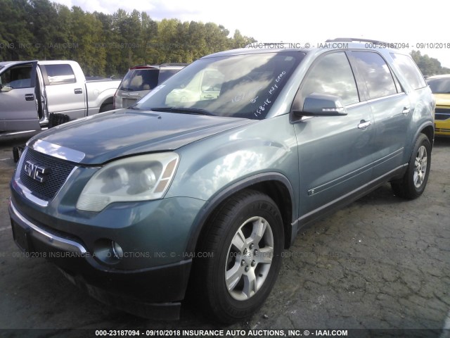 1GKEV33D39J167200 - 2009 GMC ACADIA SLT-2 BLUE photo 2