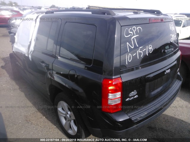 1C4NJRFB0GD598450 - 2016 JEEP PATRIOT LATITUDE BLACK photo 3