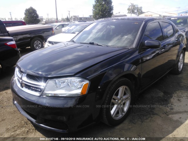 1B3BD1FB0BN501831 - 2011 DODGE AVENGER MAINSTREET BLACK photo 2