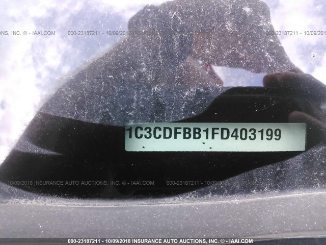 1C3CDFBB1FD403199 - 2015 DODGE DART SXT GRAY photo 9