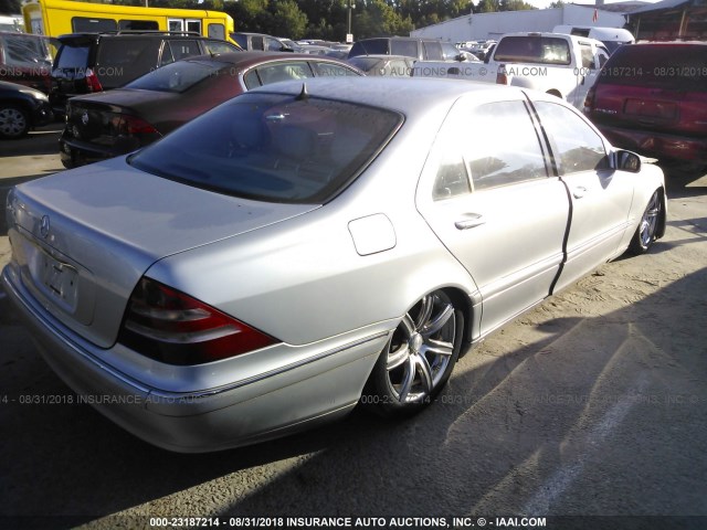 WDBNG70J62A294308 - 2002 MERCEDES-BENZ S 430 SILVER photo 4